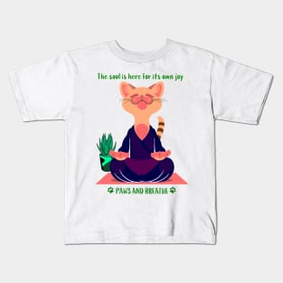 Paws and breathe Kids T-Shirt